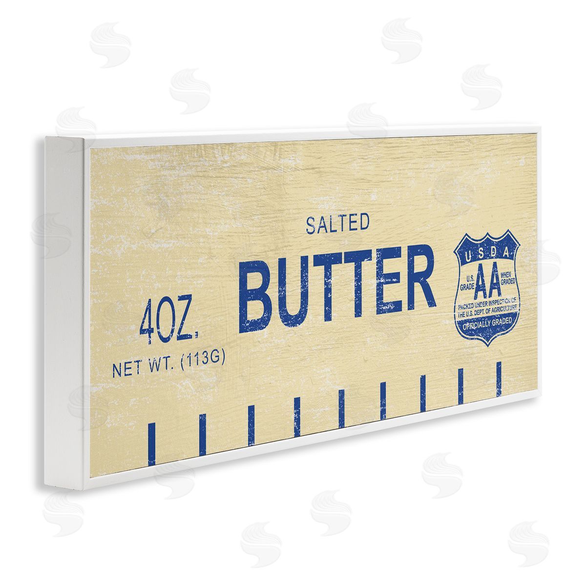Vintage Salted Butter White Frame Print Wall Art, Home Decor by Stupell Studio