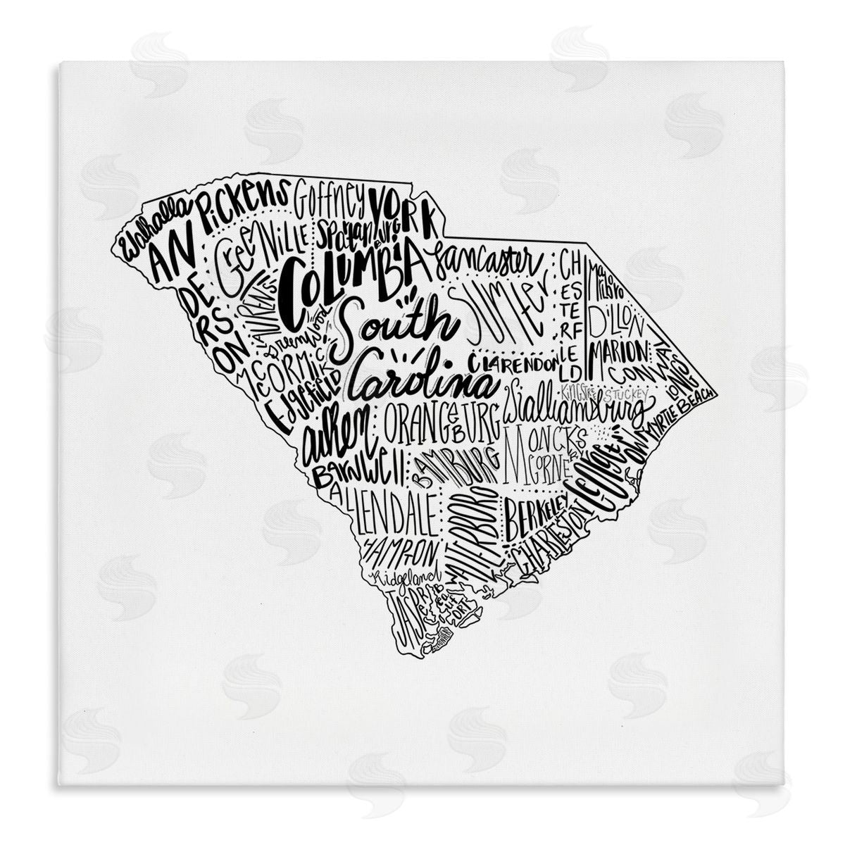 The Saturday Evening Post South Carolina State Cities Stretched Canvas Wall Art Print