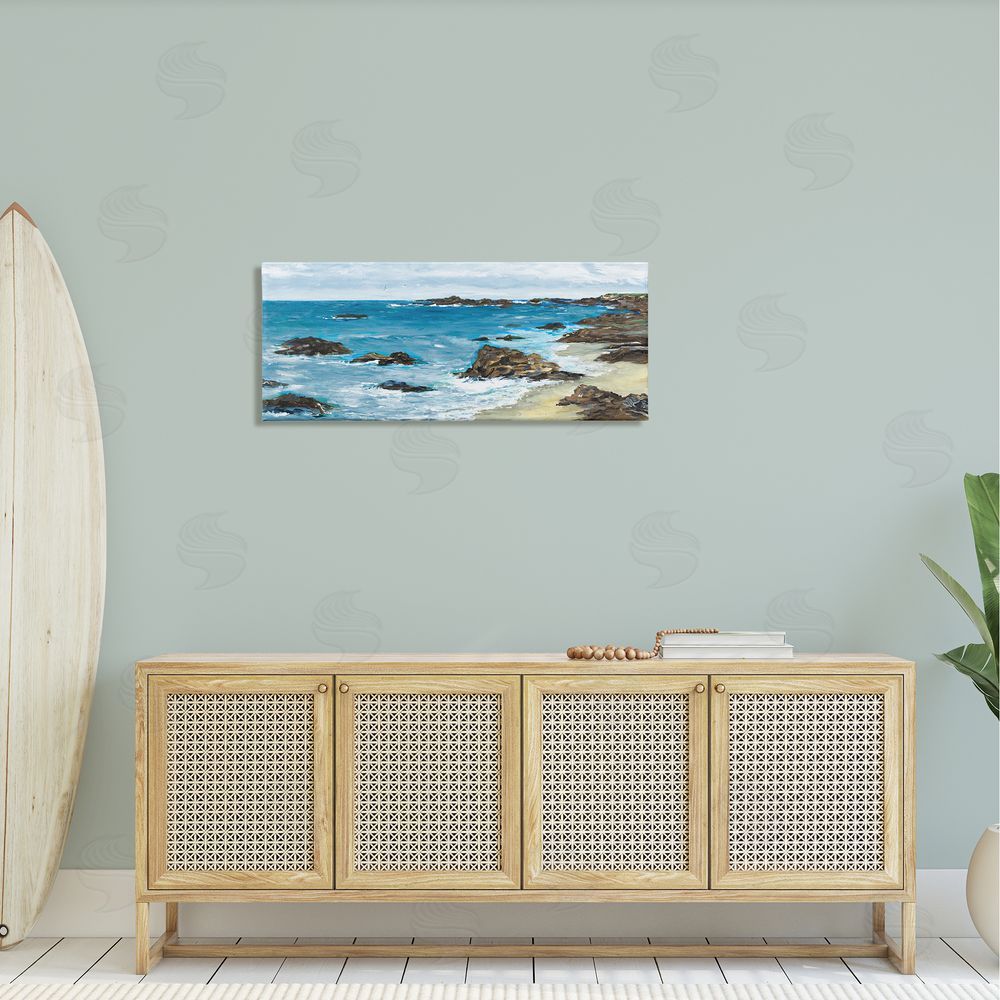 Julie DeRice Rocky Beach Coast Painting