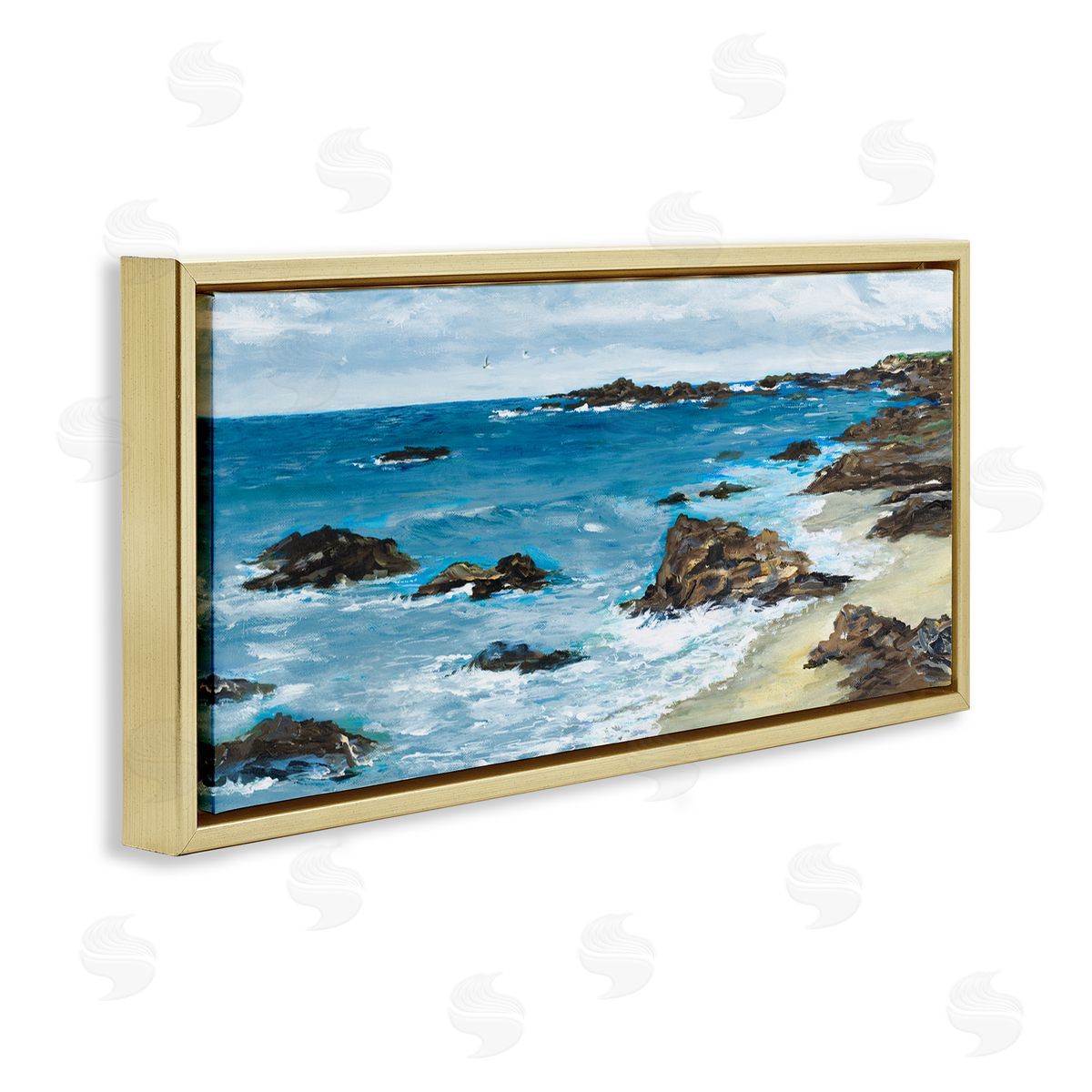 Julie DeRice Rocky Beach Coast Painting