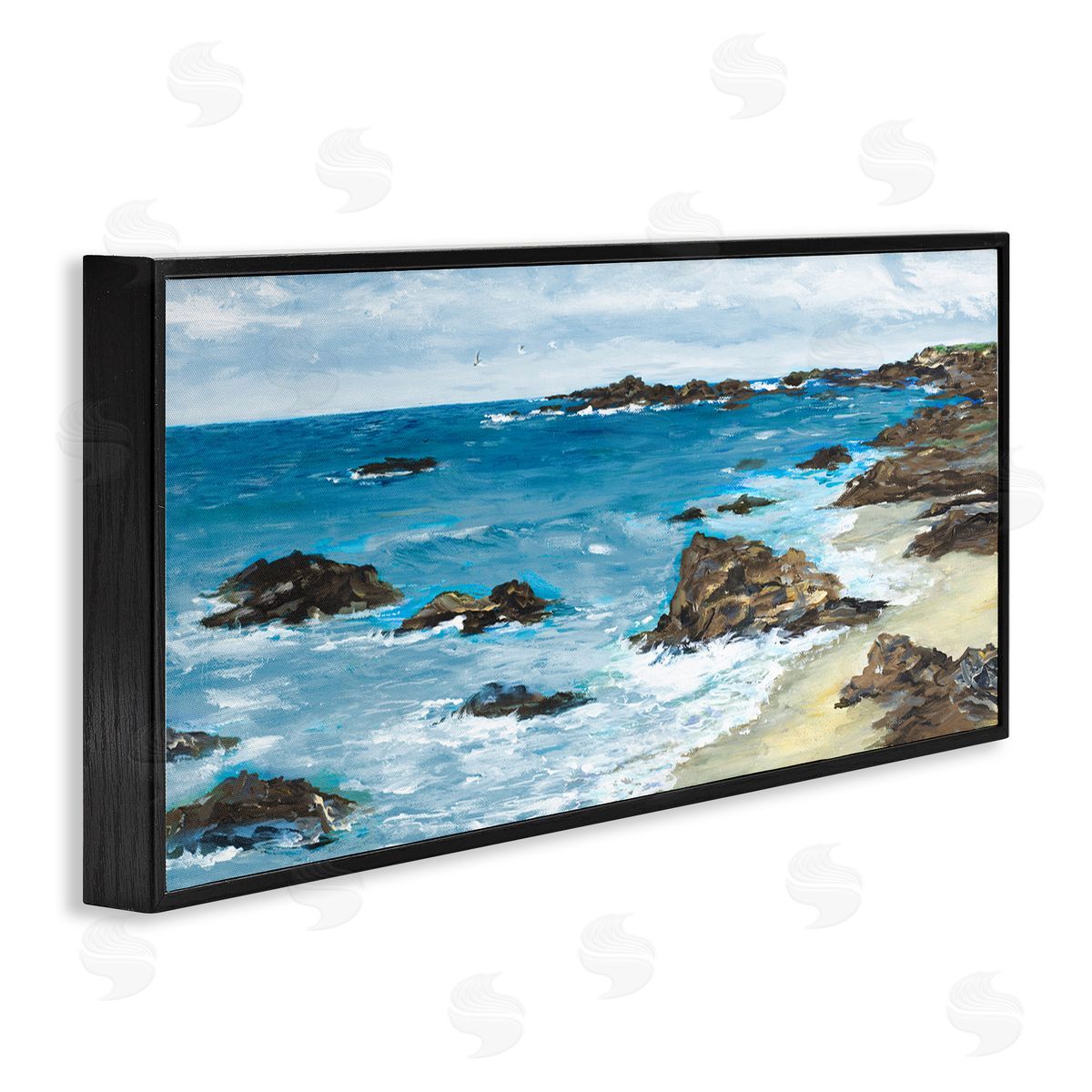 Julie DeRice Rocky Beach Coast Painting