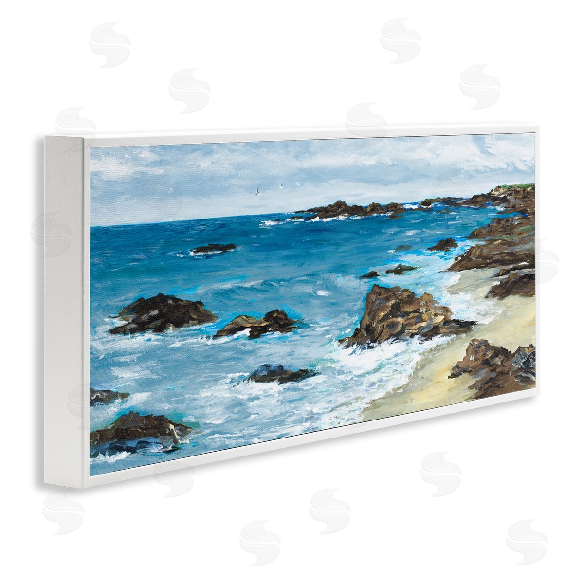 Julie DeRice Rocky Beach Coast Painting