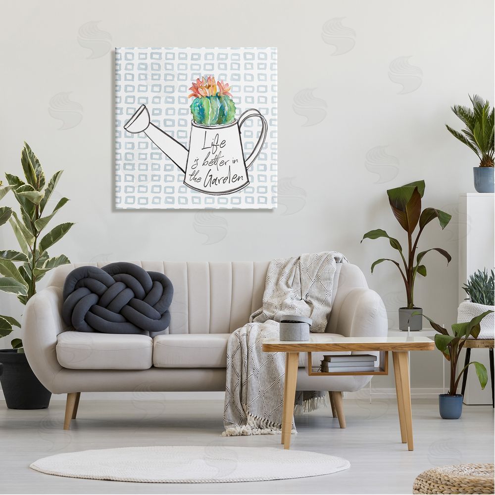 Lanie Loreth Life's Better in Garden Phrase Canvas Wall Art in Room