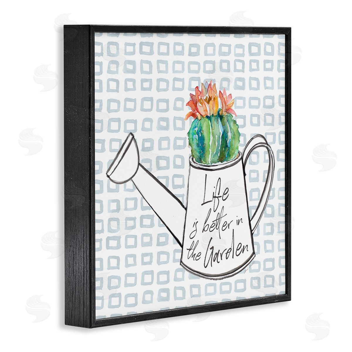 Lanie Loreth Life's Better in Garden Phrase Black Framed Glicee Wall Art Print