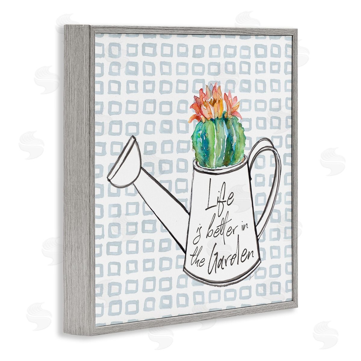 Lanie Loreth Life's Better in Garden Phrase Gray Framed Glicee Wall Art Print