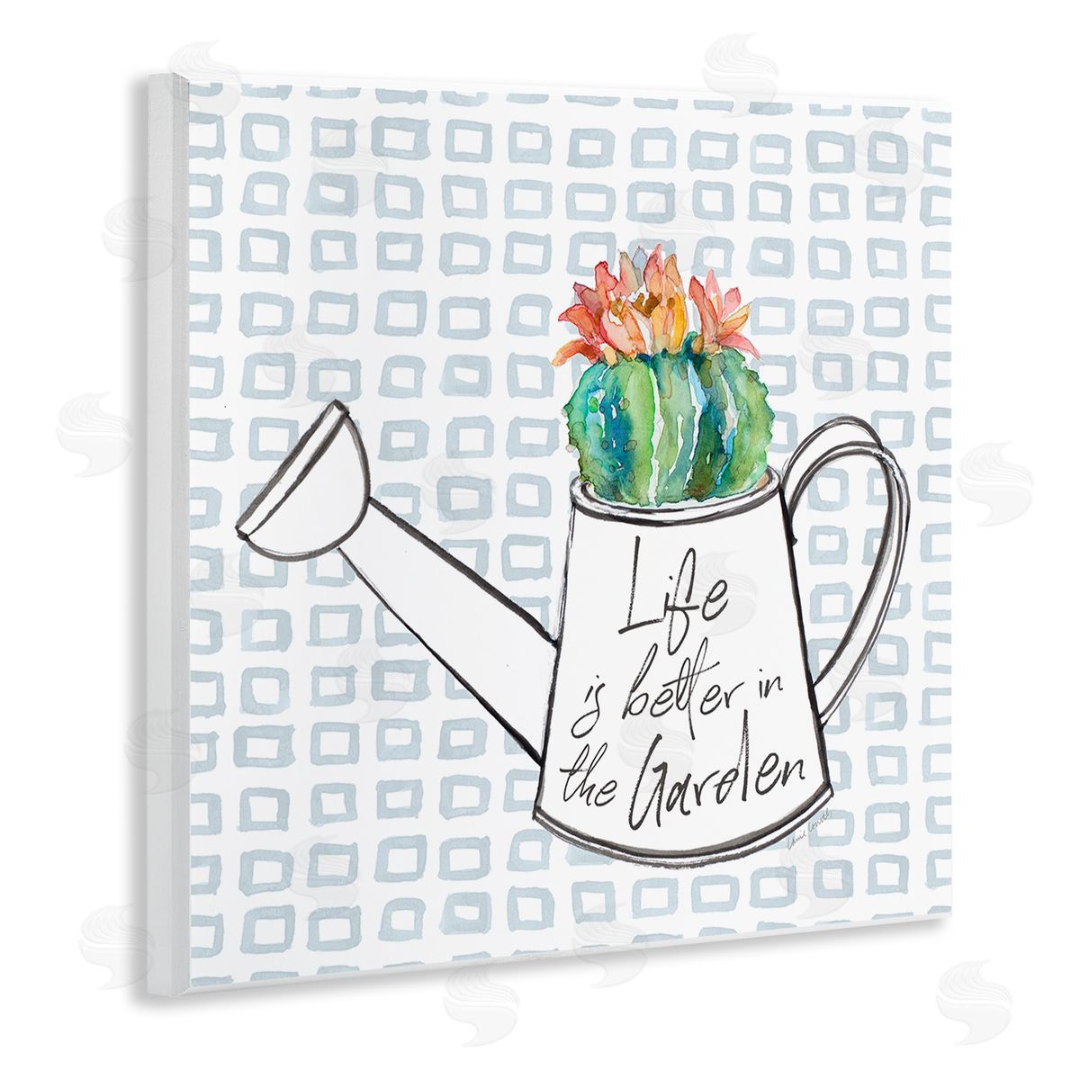 Lanie Loreth Life's Better in Garden Phrase Wooden Wall Plaque Art Print