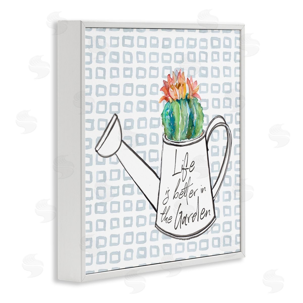 Lanie Loreth Life's Better in Garden Phrase White Framed Glicee Wall Art Print