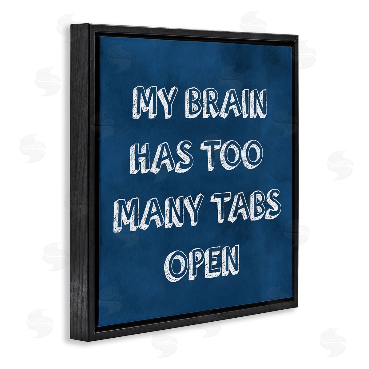 SunDance Group LLC Distracted Humor Phrase Black Floating Frame Canvas Wall Art Print