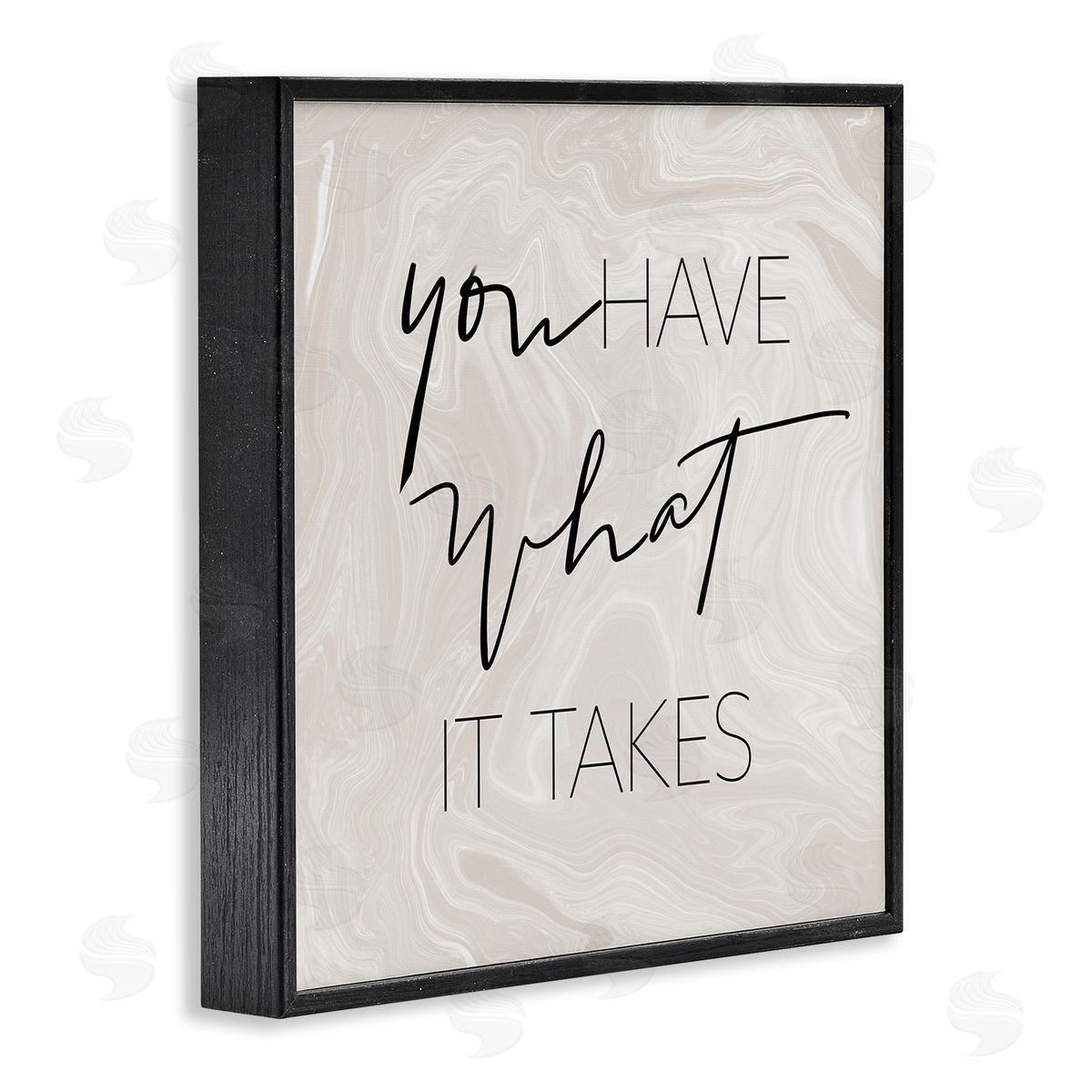 SunDance Group LLC What It Takes Motivational Phrase Black Framed Glicee Wall Art Print