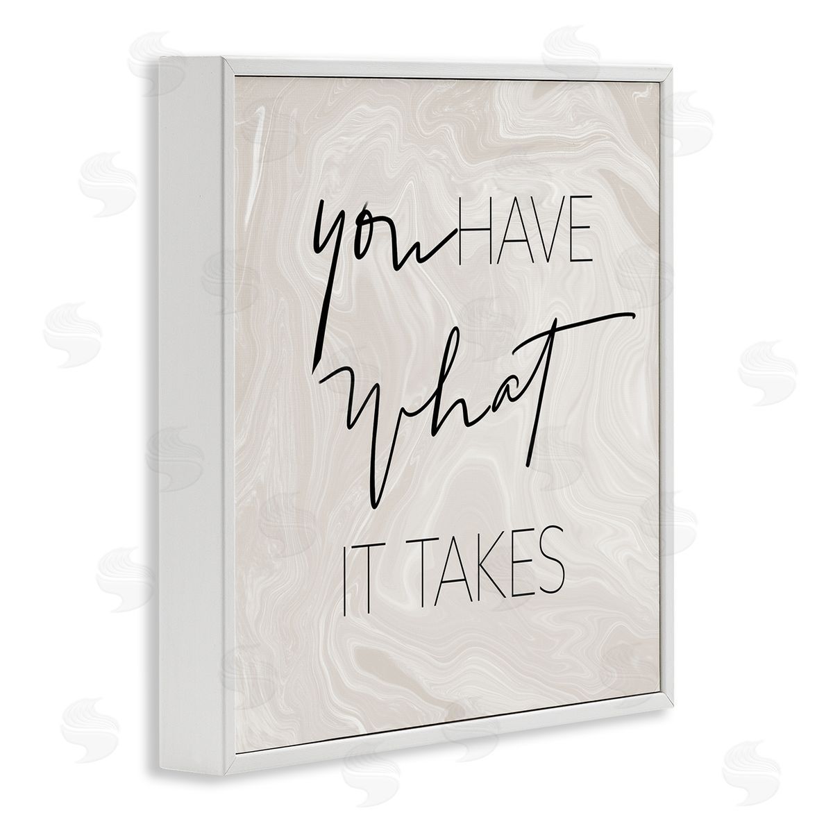 SunDance Group LLC What It Takes Motivational Phrase White Framed Glicee Wall Art Print