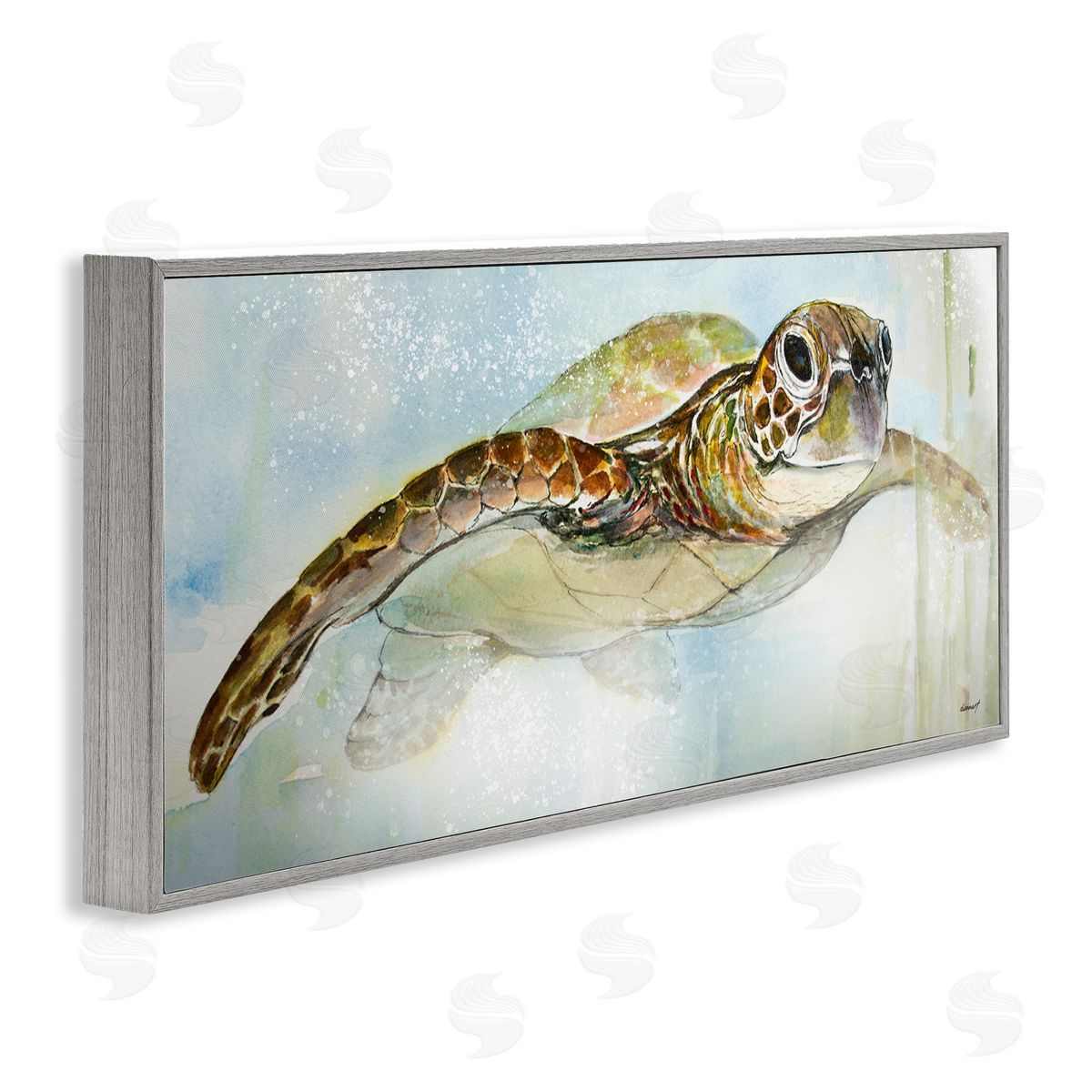 Diannart Peaceful Sea Turtle Swimming