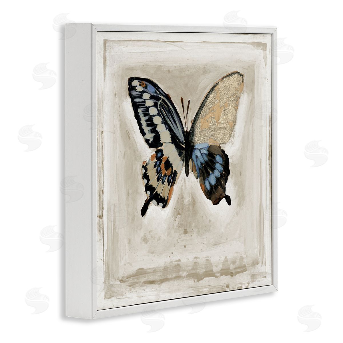 Stacy D'Aguiar Butterfly Wings Square Border White Framed Glicee Wall Art Print