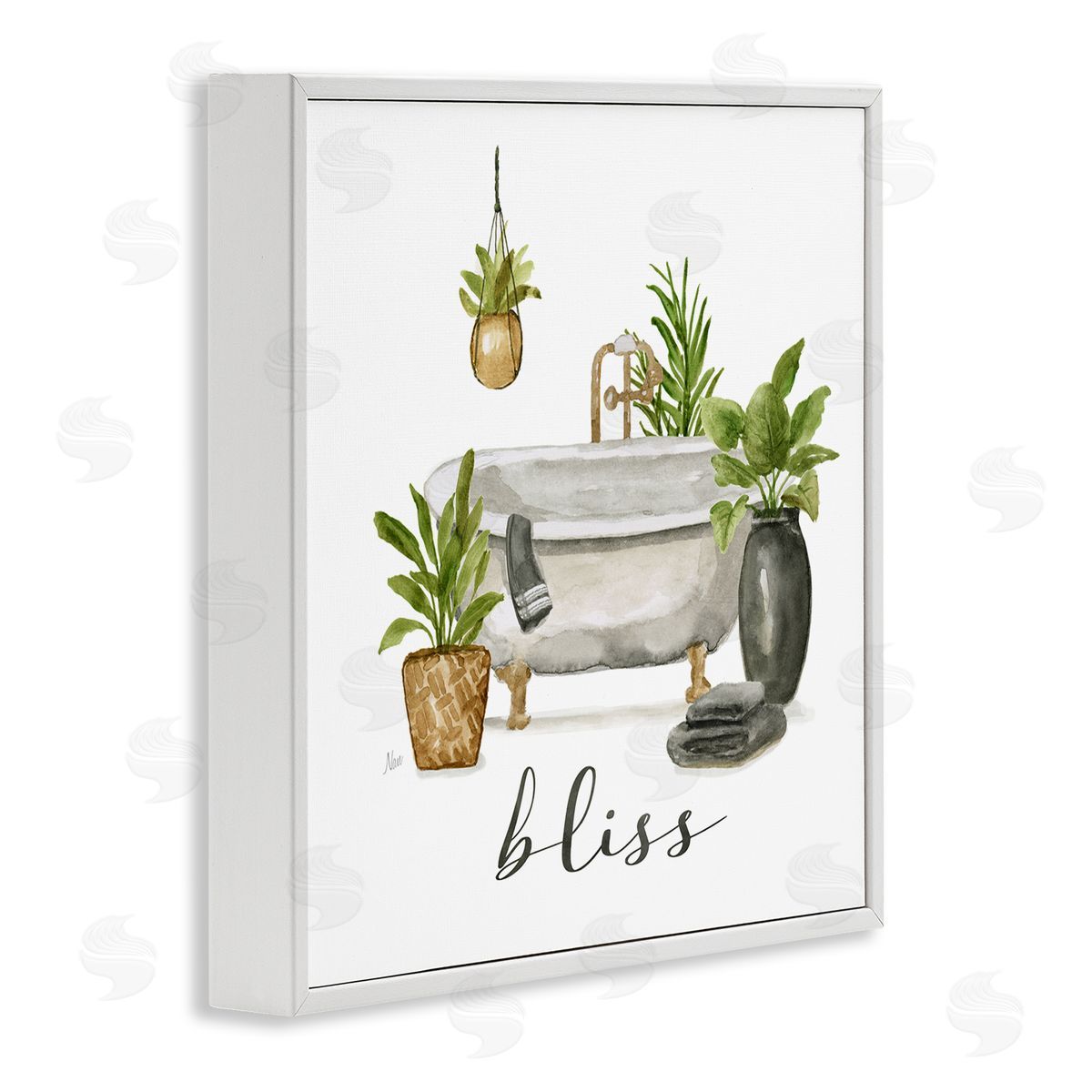 Nan Bliss Various Potted Plants White Framed Glicee Wall Art Print