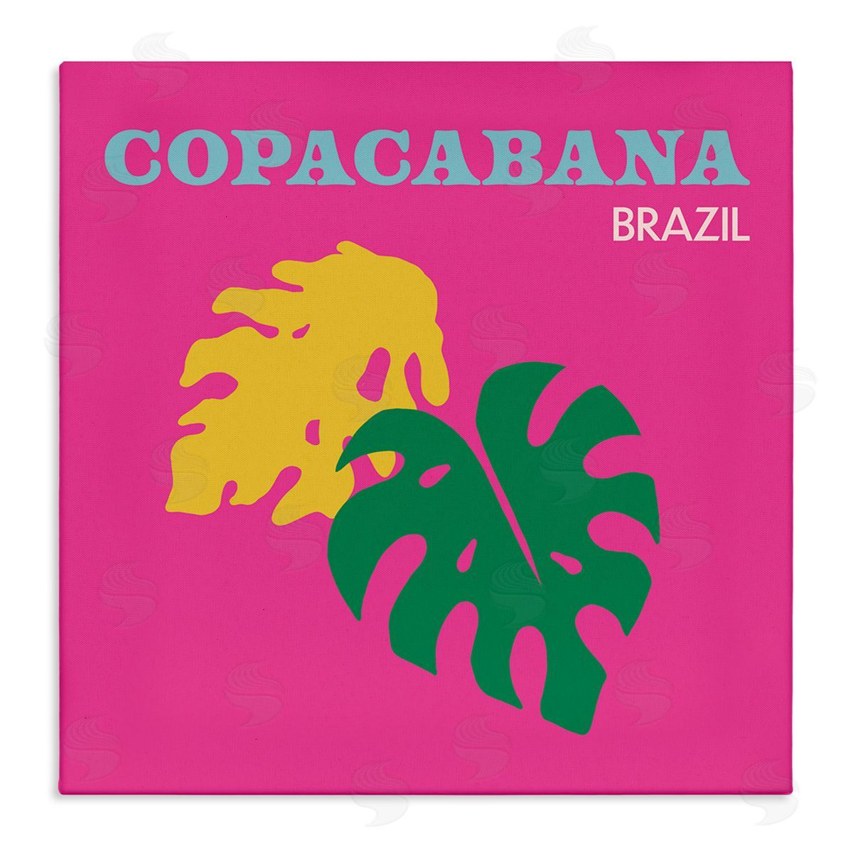 The Saturday Evening Post Bold Copacabana Plant Leaves Stretched Canvas Wall Art Print