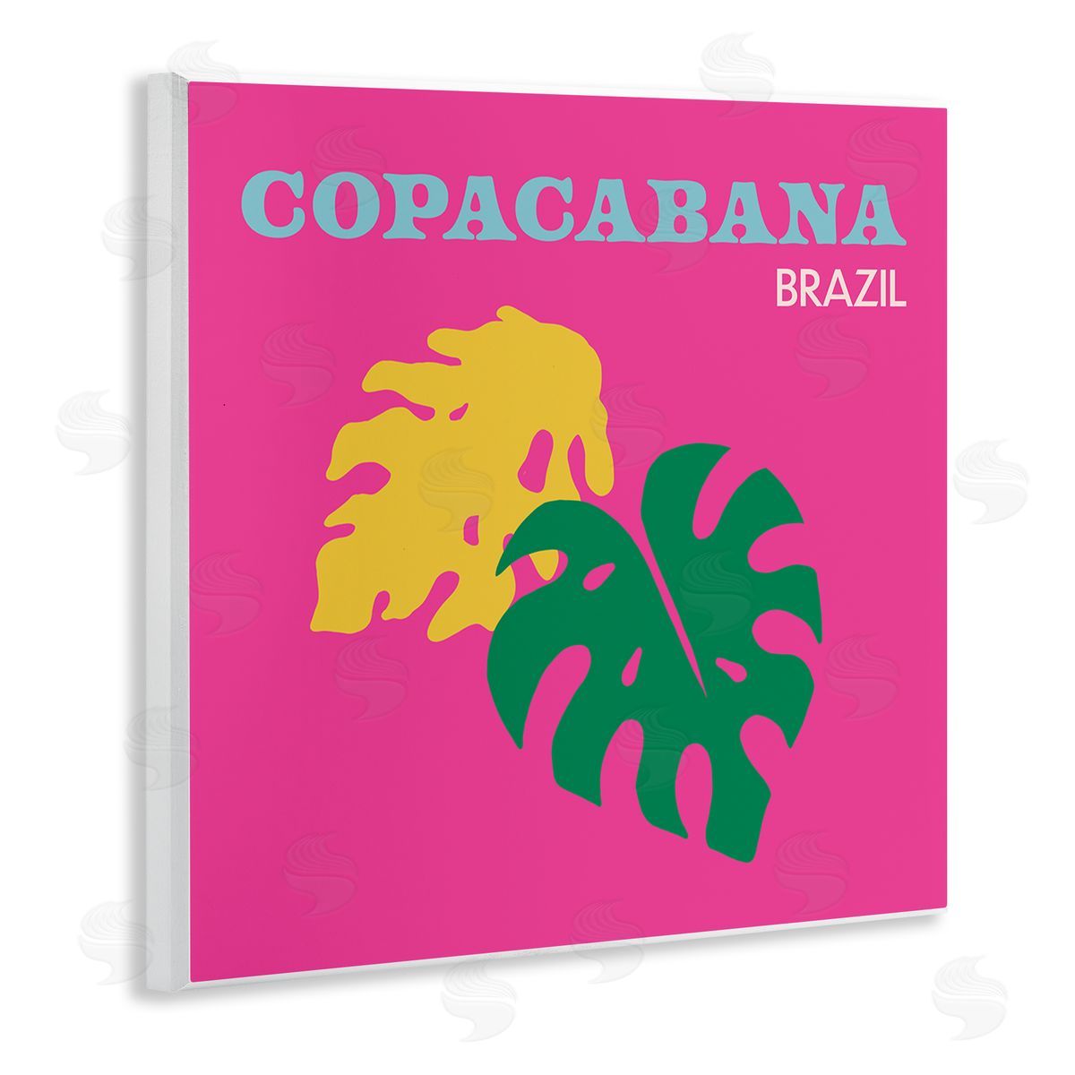 The Saturday Evening Post Bold Copacabana Plant Leaves Wooden Wall Plaque Art Print