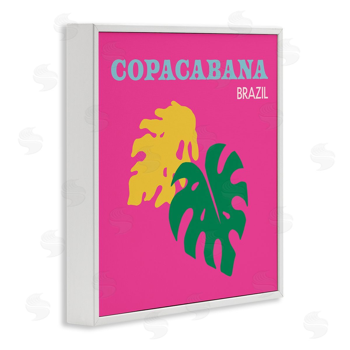 The Saturday Evening Post Bold Copacabana Plant Leaves White Framed Glicee Wall Art Print
