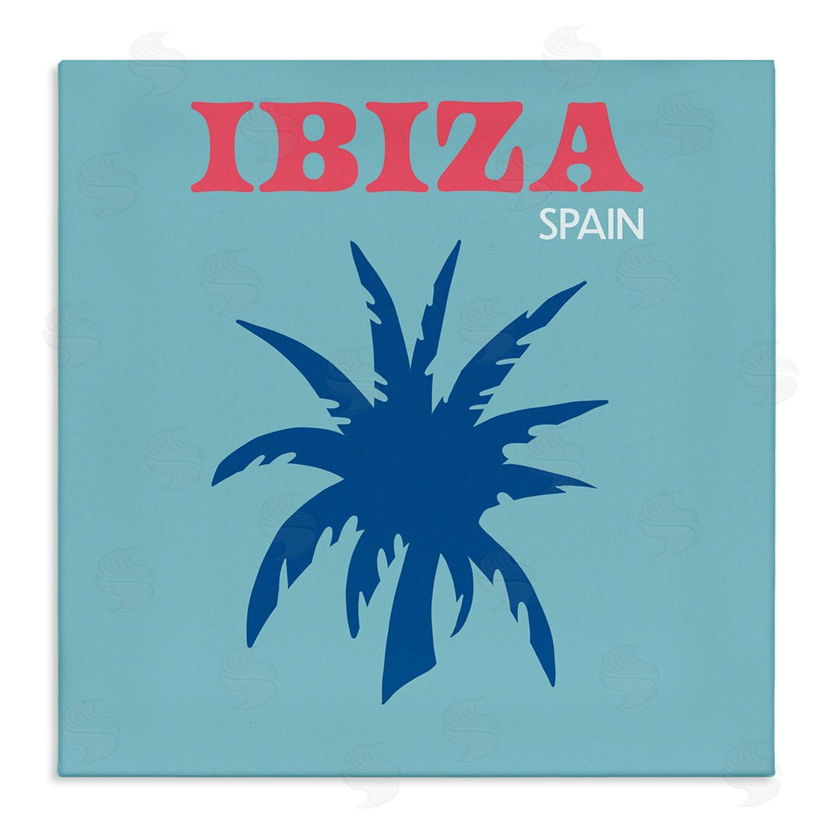The Saturday Evening Post Ibiza Palm Tree Silhouette Stretched Canvas Wall Art Print