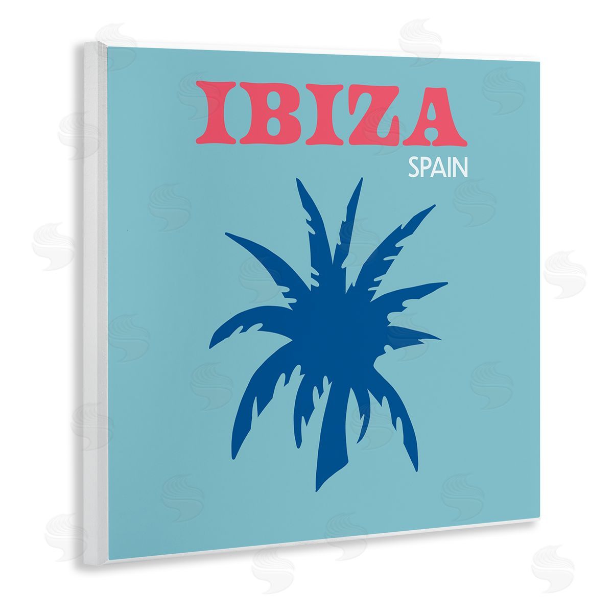 The Saturday Evening Post Ibiza Palm Tree Silhouette Wooden Wall Plaque Art Print