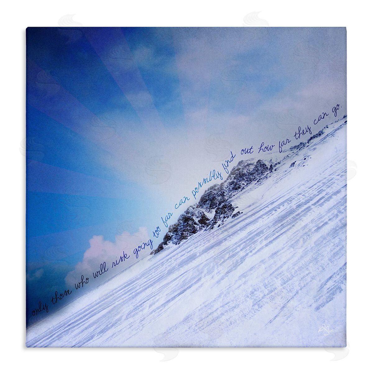K. Kaufman How Far They Can Go Phrase  Stretched Canvas Wall Art Print
