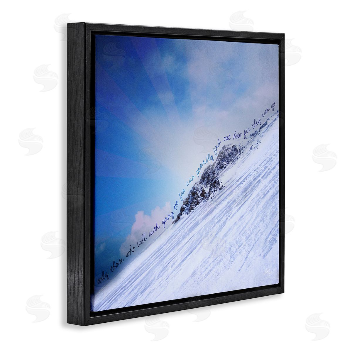 K. Kaufman How Far They Can Go Phrase  Black Floating Frame Canvas Wall Art Print