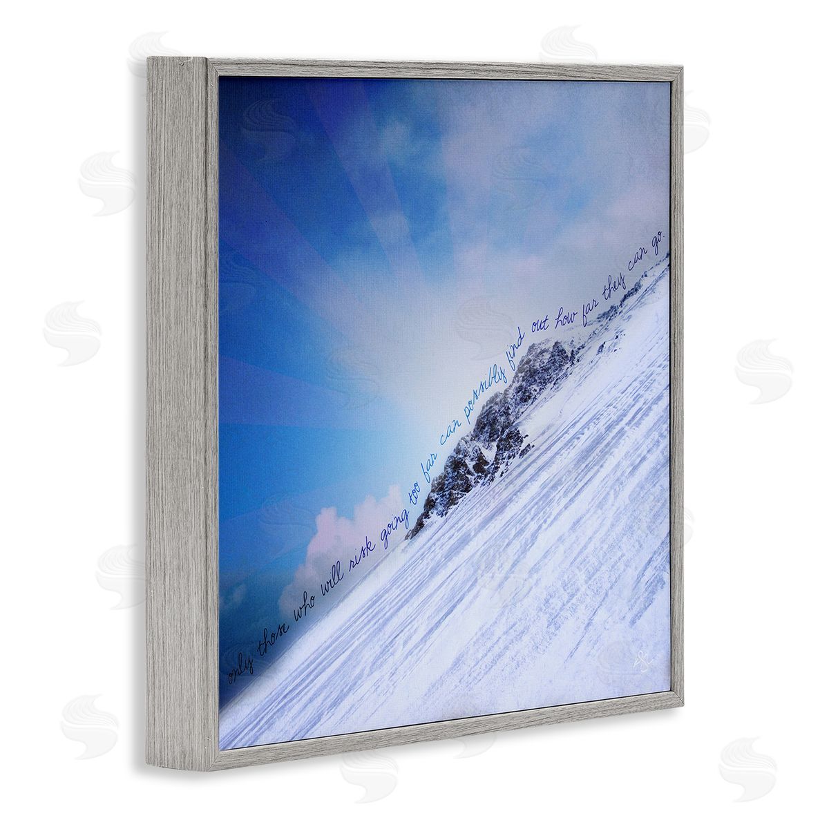 K. Kaufman How Far They Can Go Phrase  Gray Framed Glicee Wall Art Print
