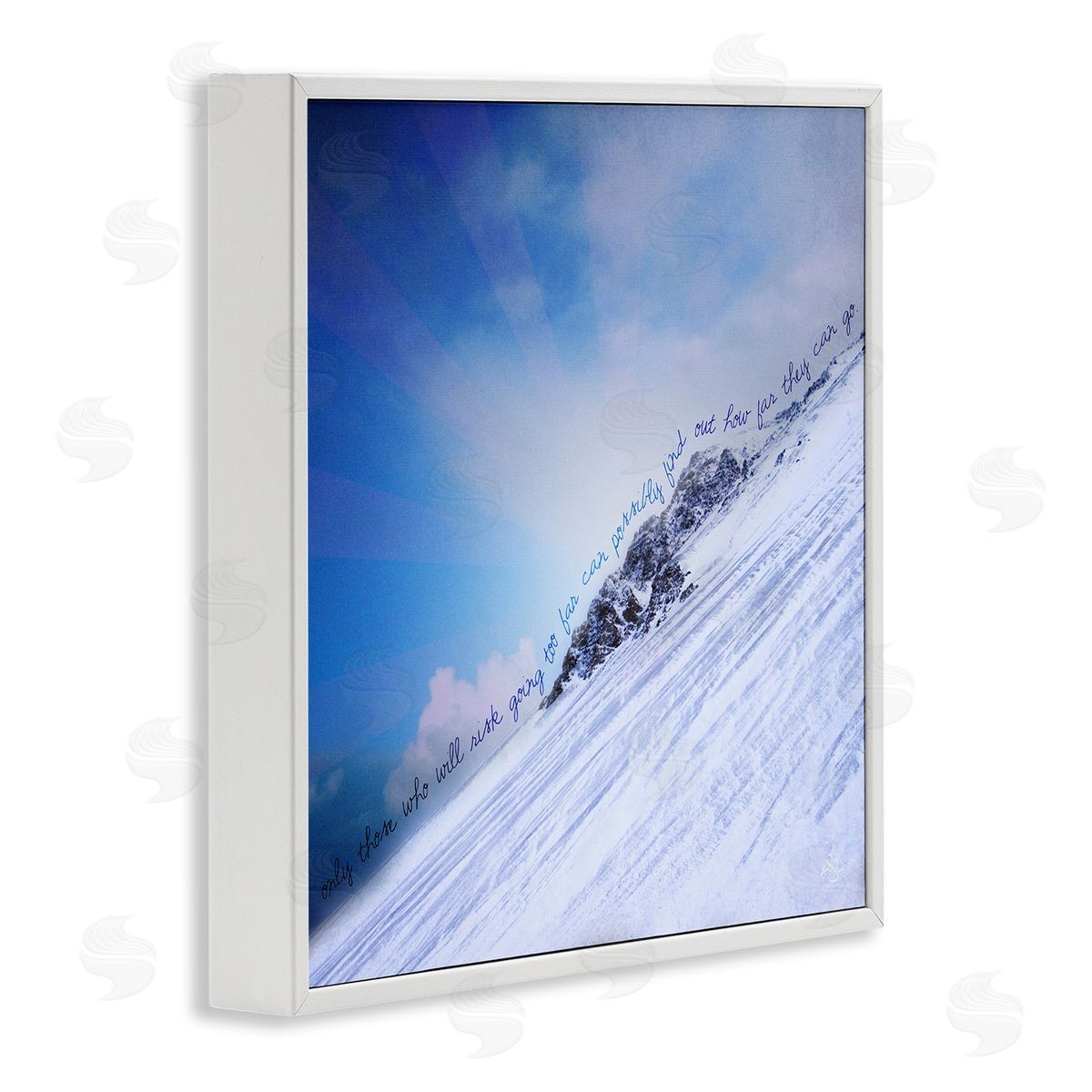 K. Kaufman How Far They Can Go Phrase  White Framed Glicee Wall Art Print