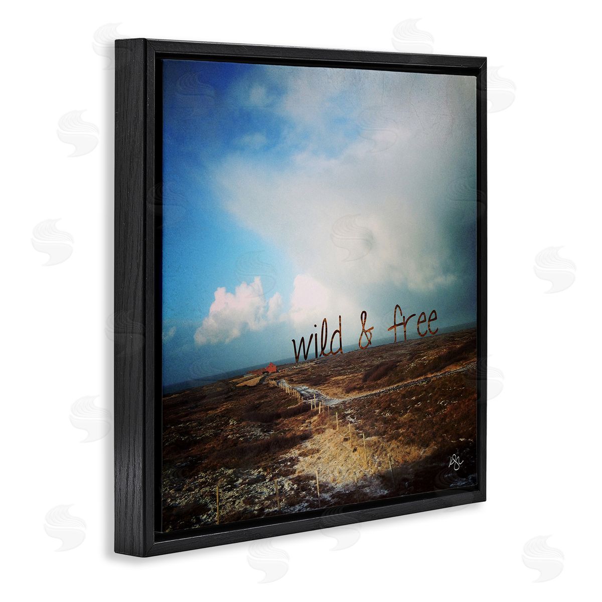 K. Kaufman Wild & Free Rural Landscape Black Floating Frame Canvas Wall Art Print
