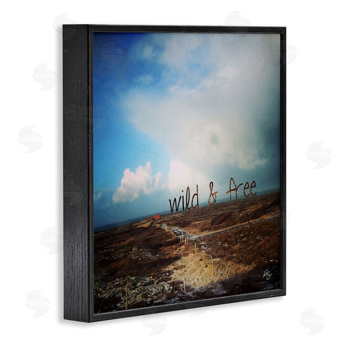 K. Kaufman Wild & Free Rural Landscape Black Framed Glicee Wall Art Print