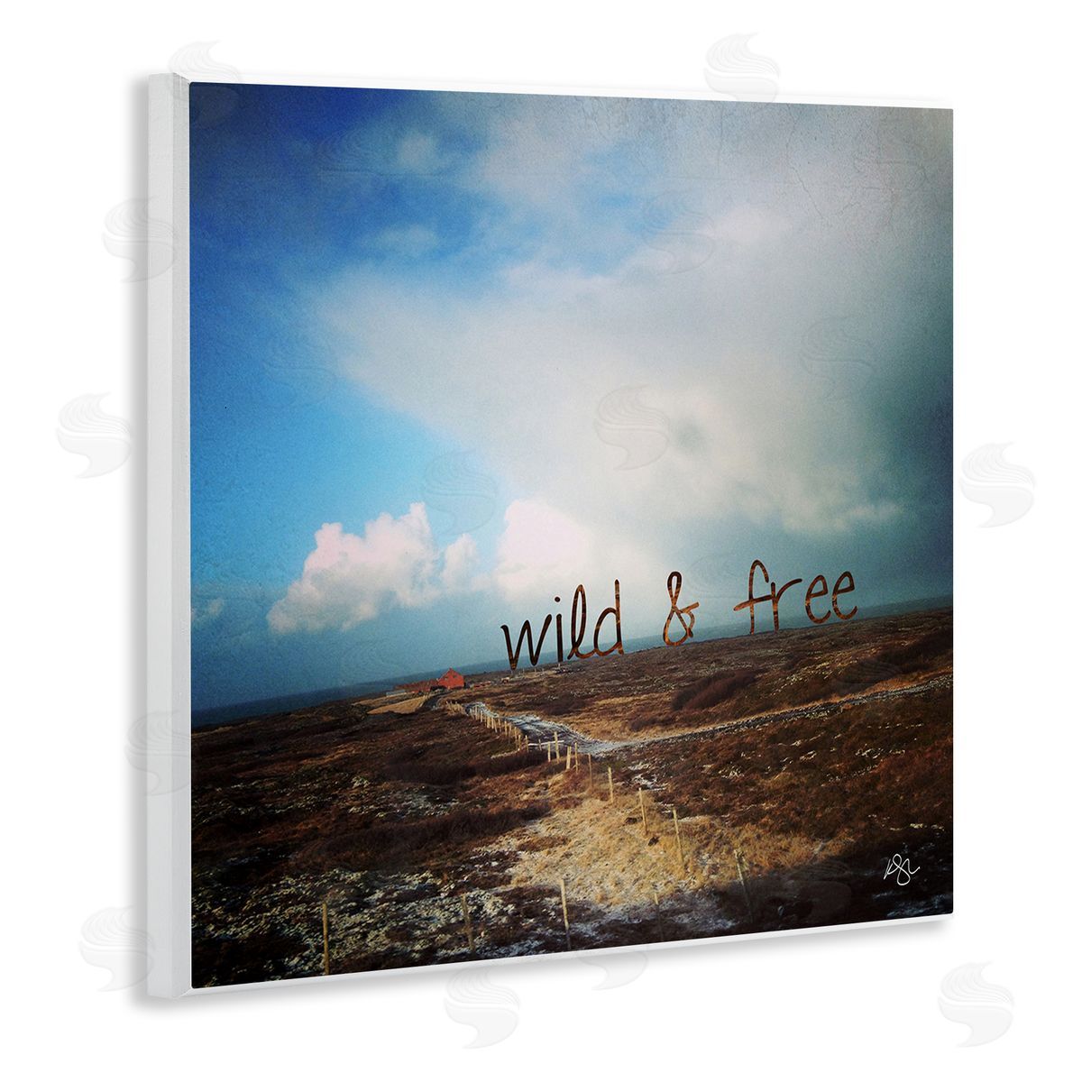K. Kaufman Wild & Free Rural Landscape Wooden Wall Plaque Art Print