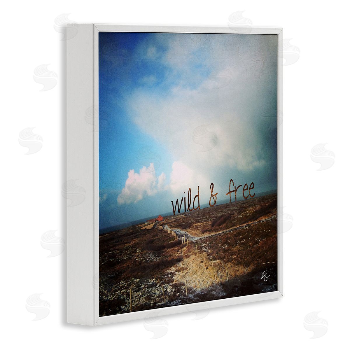 K. Kaufman Wild & Free Rural Landscape White Framed Glicee Wall Art Print