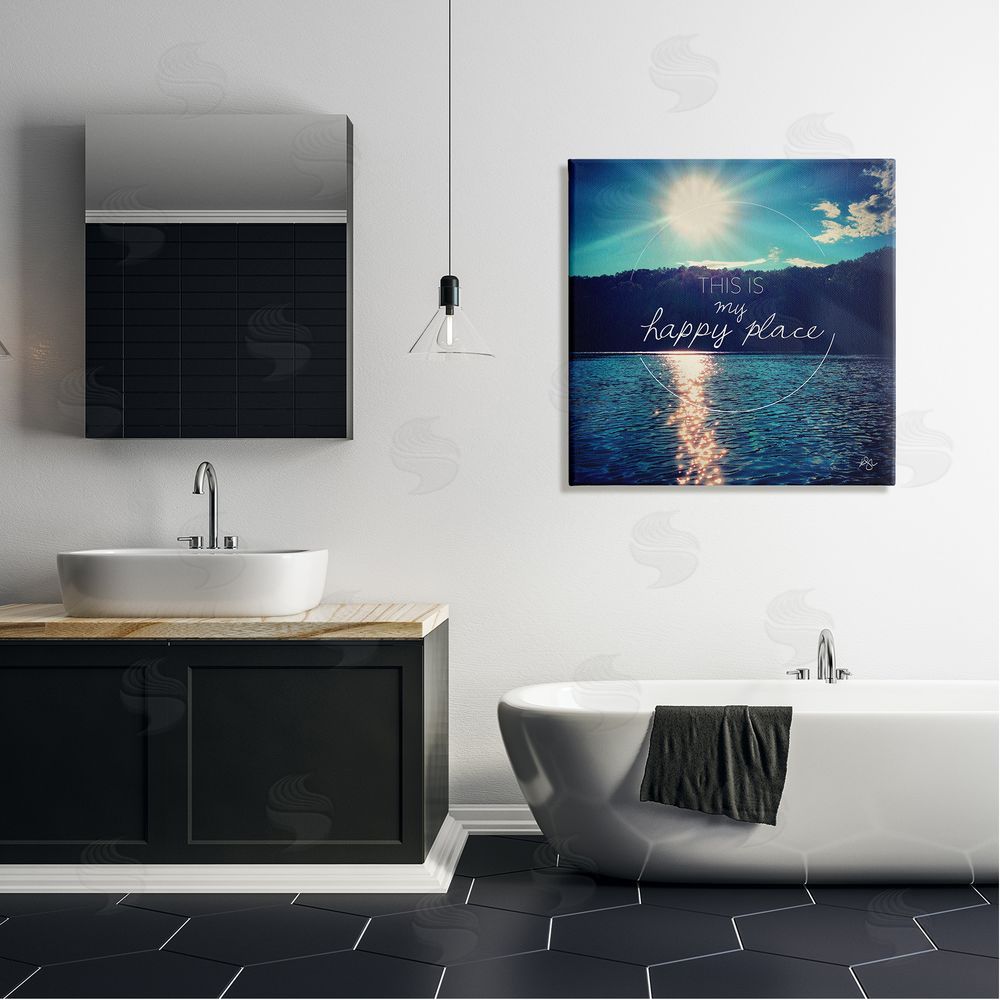 K. Kaufman My Happy Place Lake Scenery Canvas Wall Art in Room