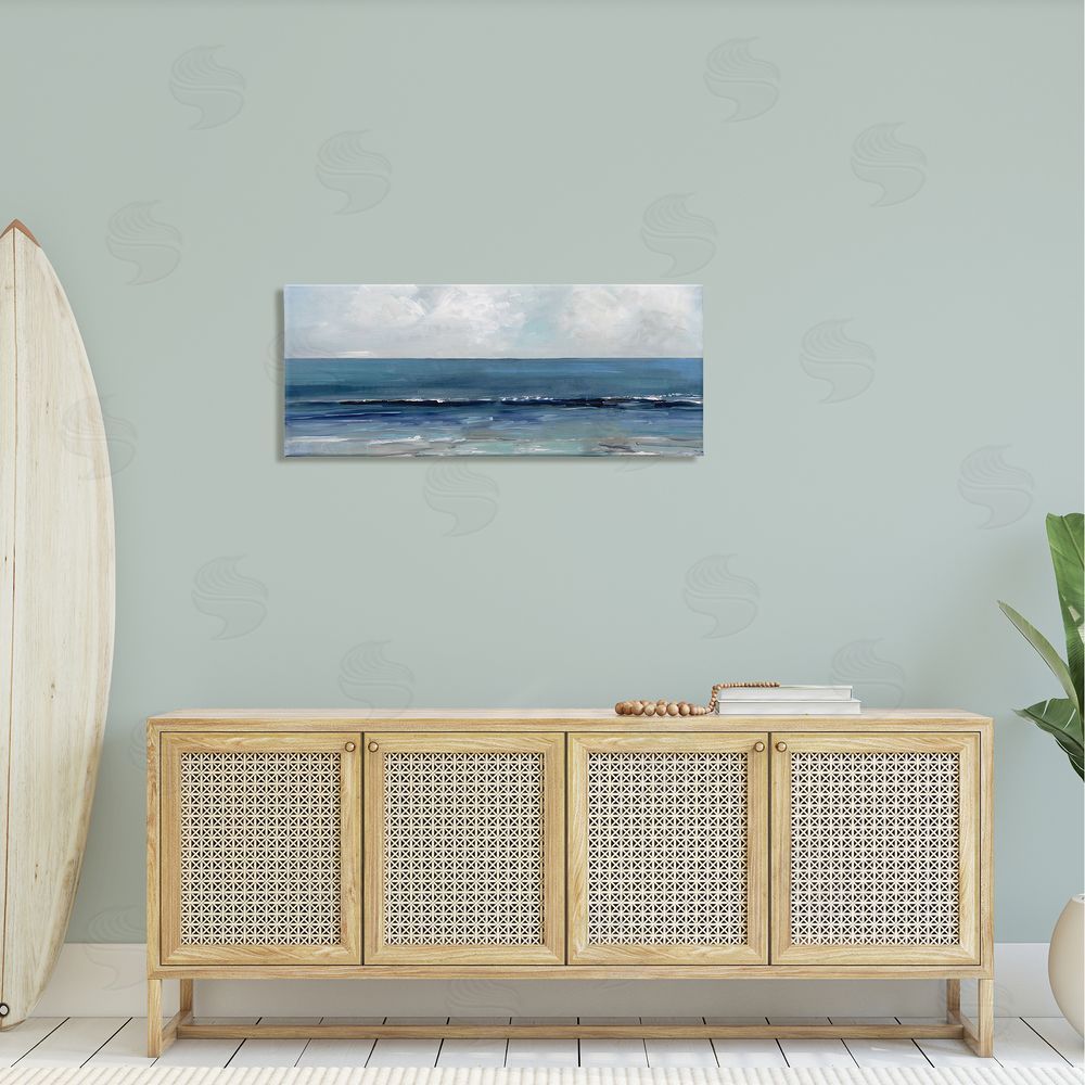 Sally Swatland Cloudy Ocean Waves Horizon 