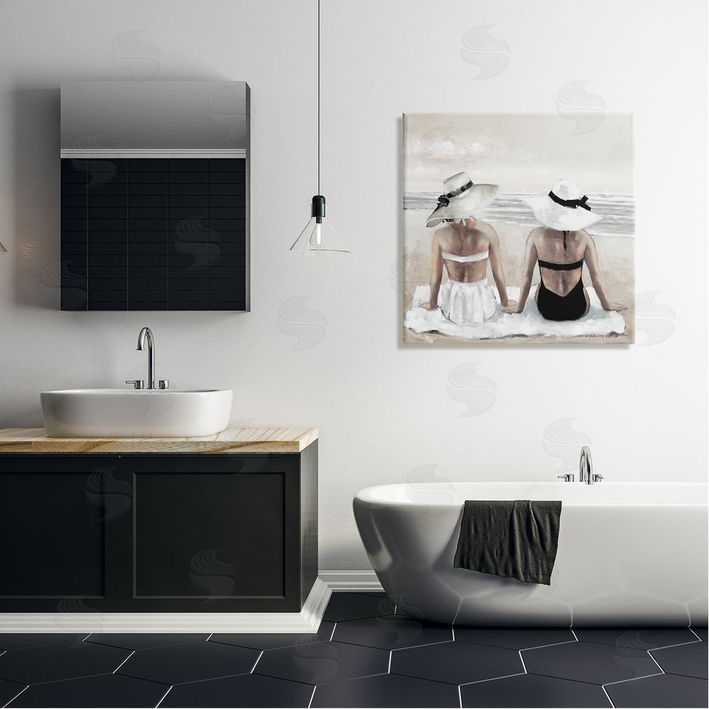 E. Anthony Orme Beach Friends Ocean Shore Canvas Wall Art in Room