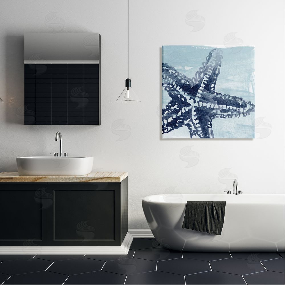 June Erica Vess Modern Sea Life Starfish  Canvas Wall Art in Room