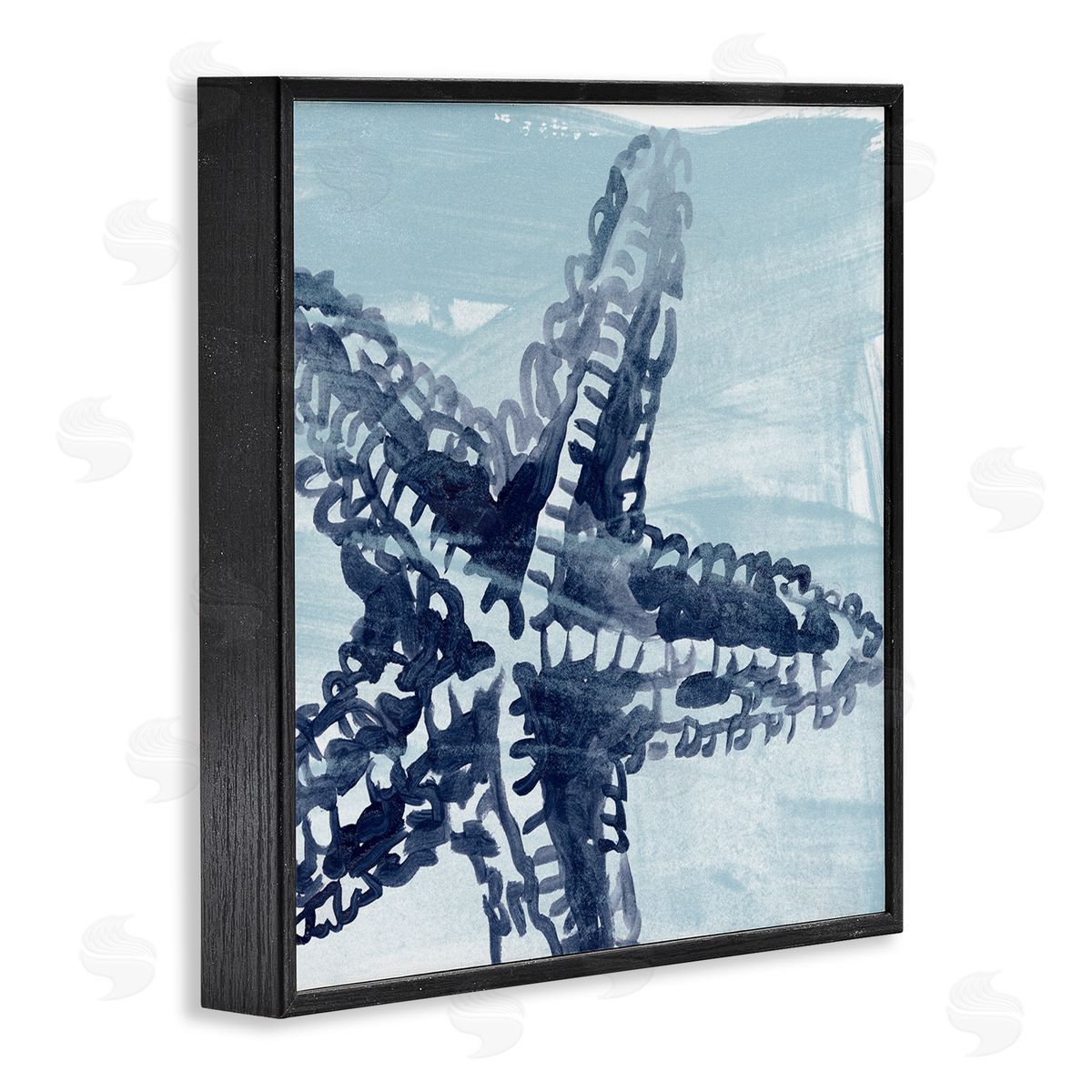 June Erica Vess Modern Sea Life Starfish  Black Framed Glicee Wall Art Print