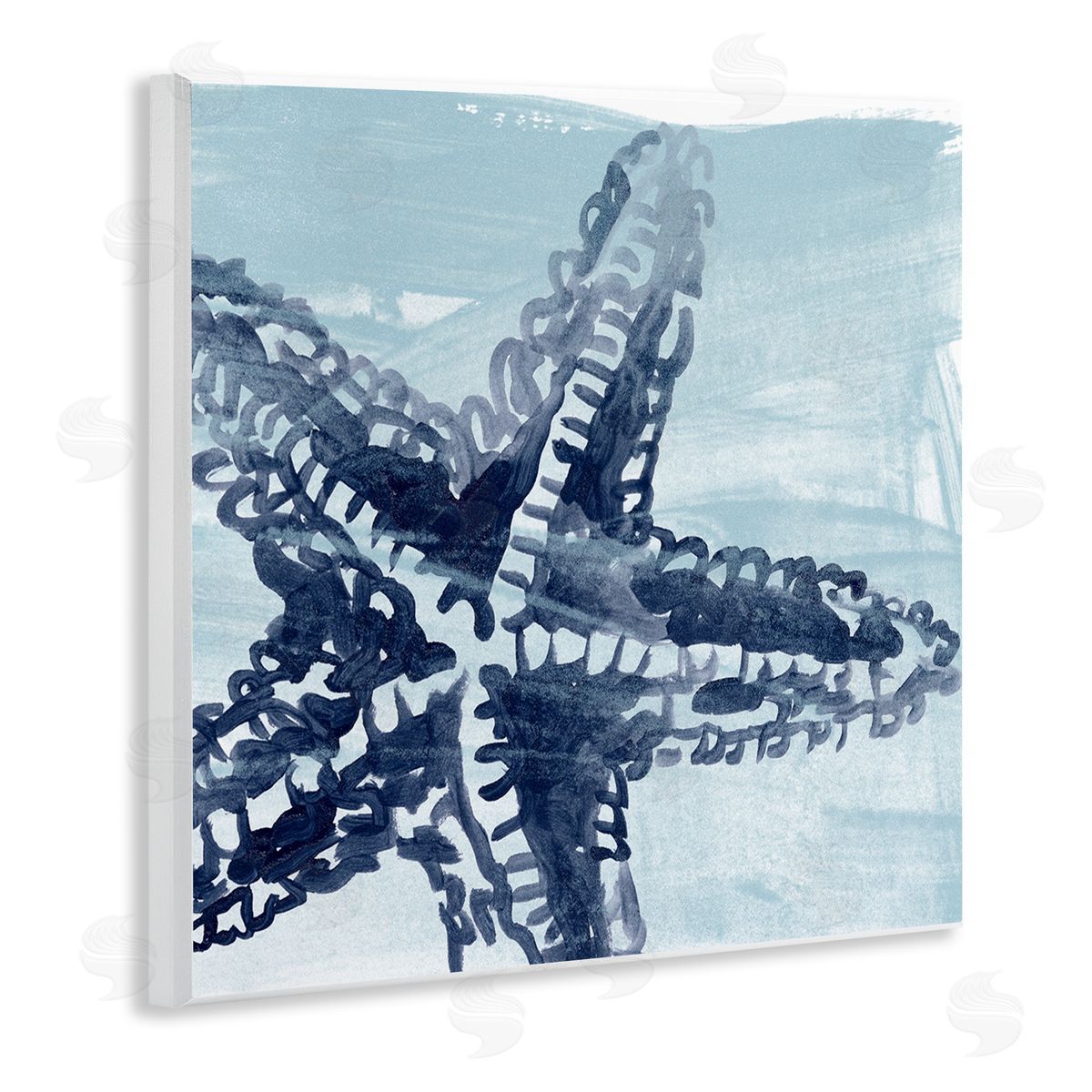 June Erica Vess Modern Sea Life Starfish  Wooden Wall Plaque Art Print