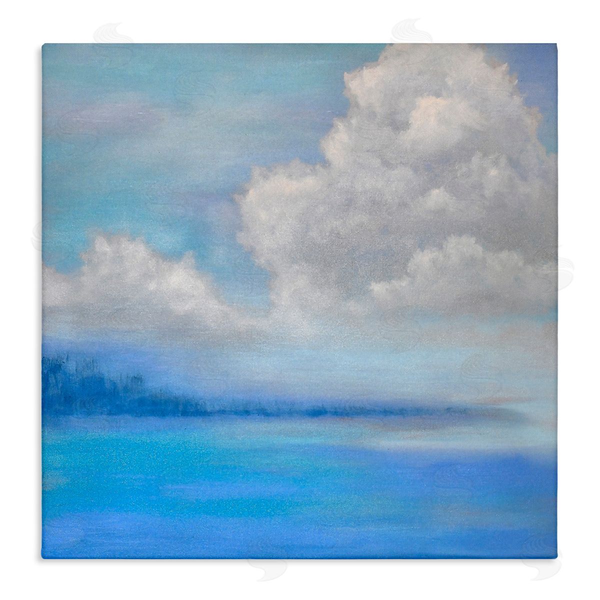 Catherine Andersen Vivid Blue Ocean Clouds  Stretched Canvas Wall Art Print