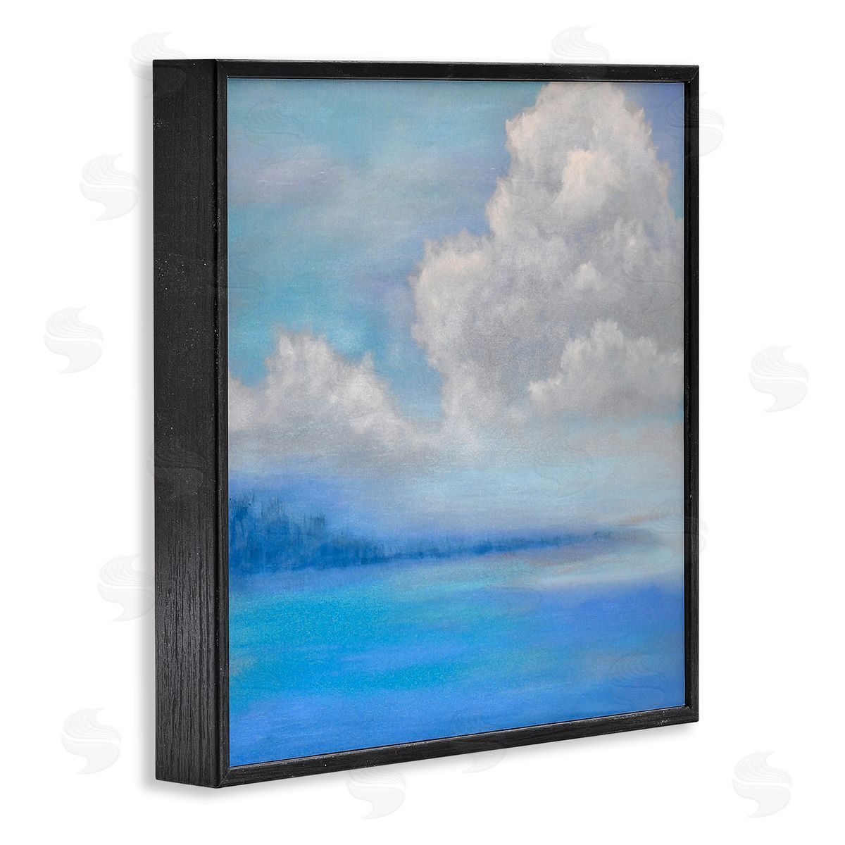 Catherine Andersen Vivid Blue Ocean Clouds  Black Framed Glicee Wall Art Print