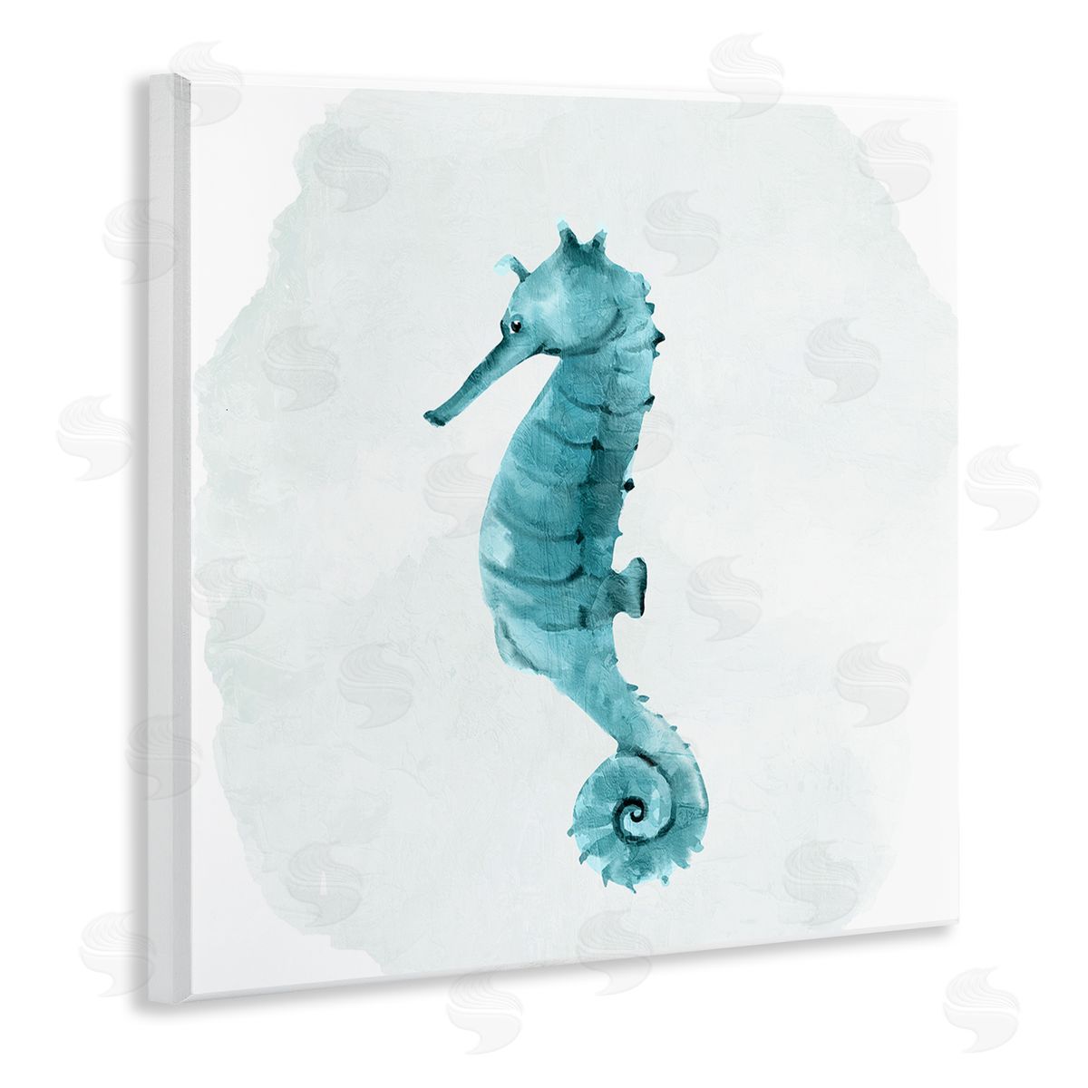 Kim Allen Seahorse Nautical Wildlife Animal Wooden Wall Plaque Art Print