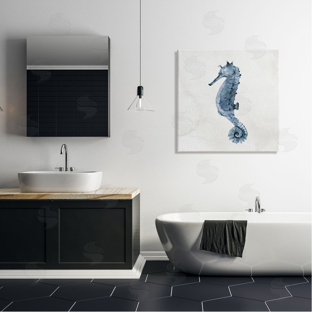 Kim Allen Nautical Seahorse Wildlife Portrait Canvas Wall Art in Room