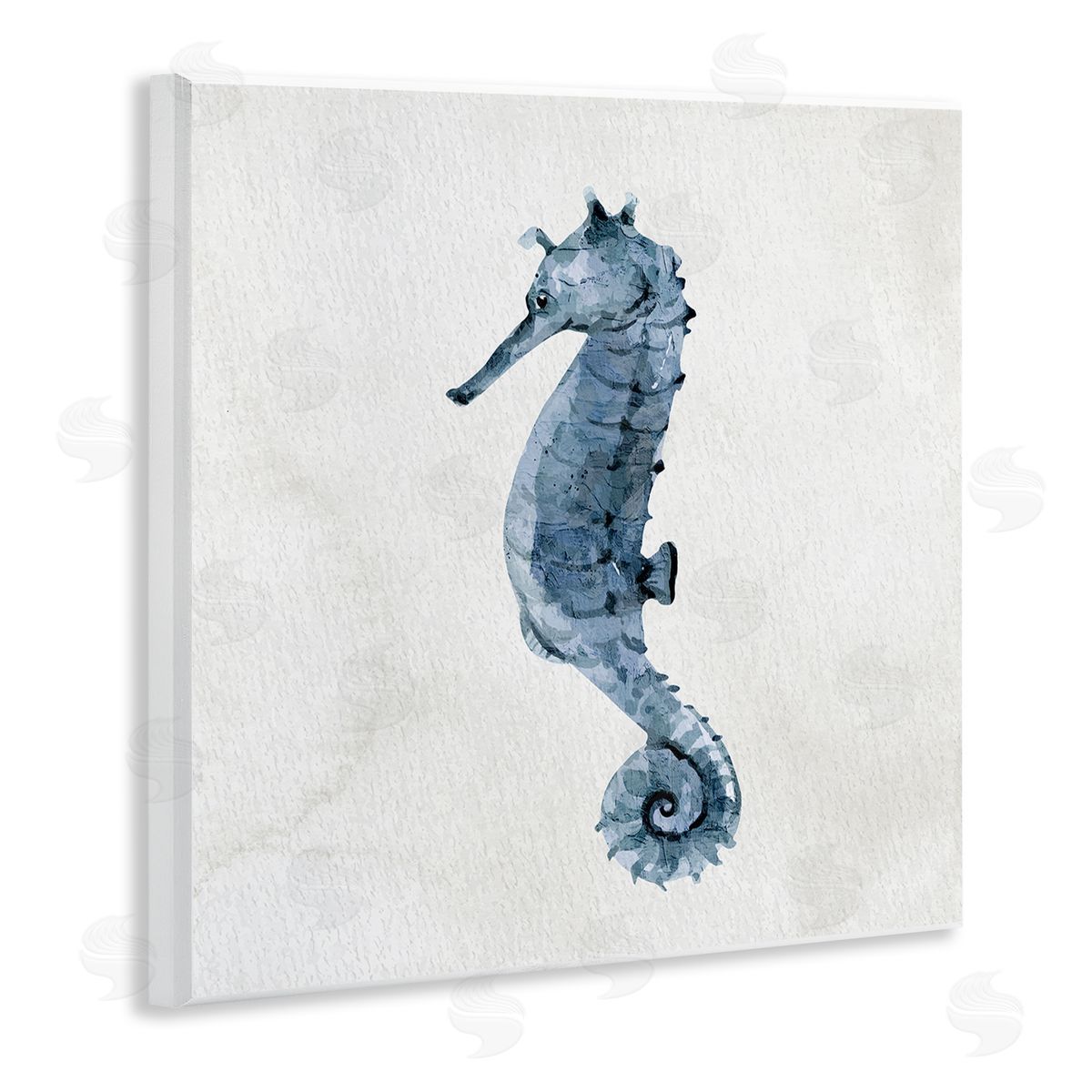 Kim Allen Nautical Seahorse Wildlife Portrait Wooden Wall Plaque Art Print