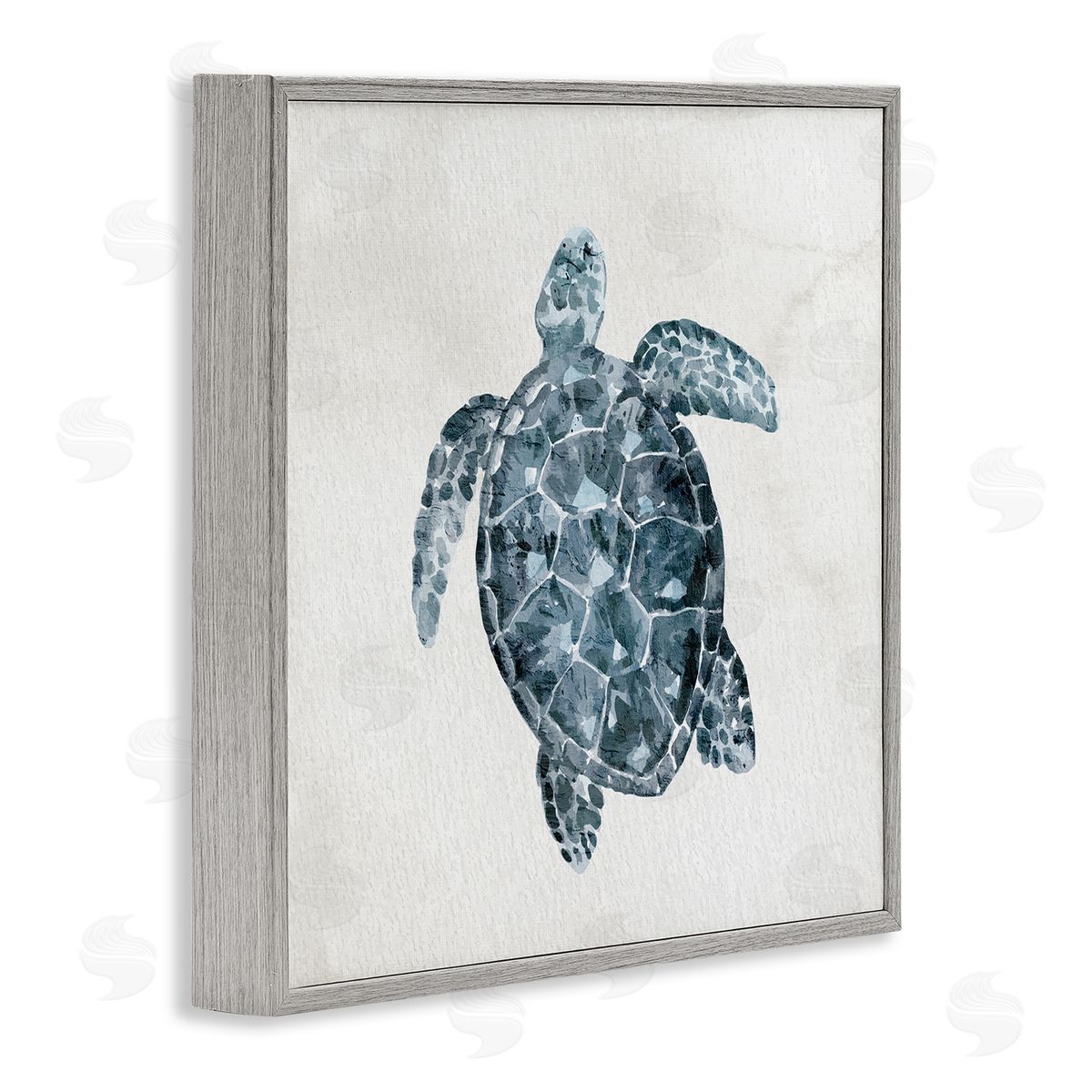 Kim Allen Sea Turtle Beach Portrait Gray Framed Glicee Wall Art Print