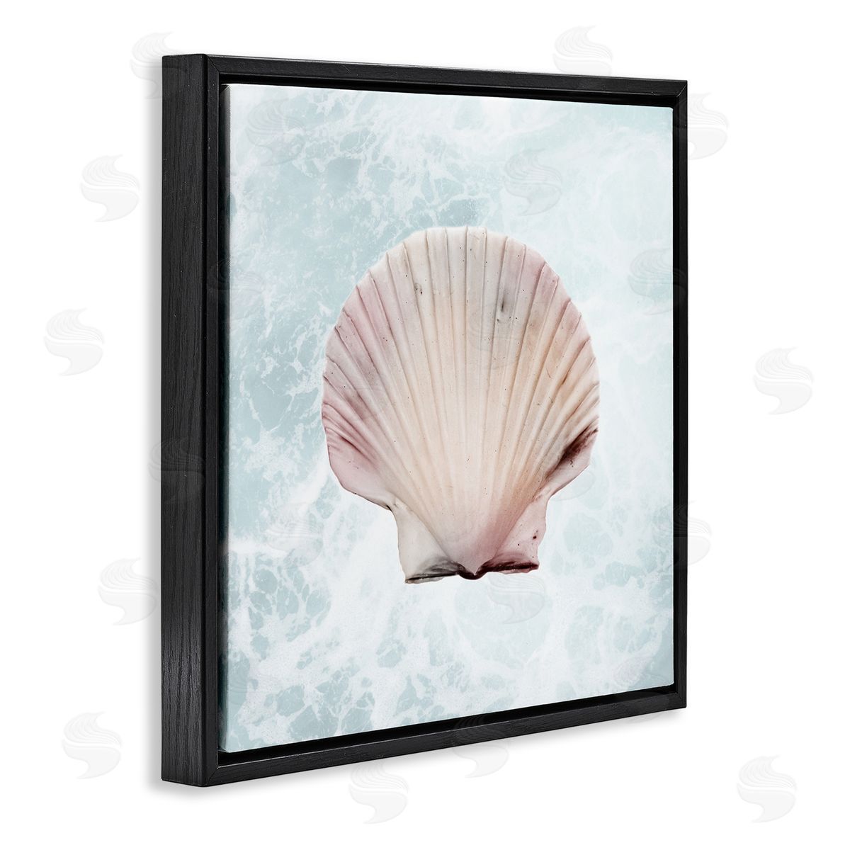 Marcus Prime Clam Shell Sea Water Black Floating Frame Canvas Wall Art Print