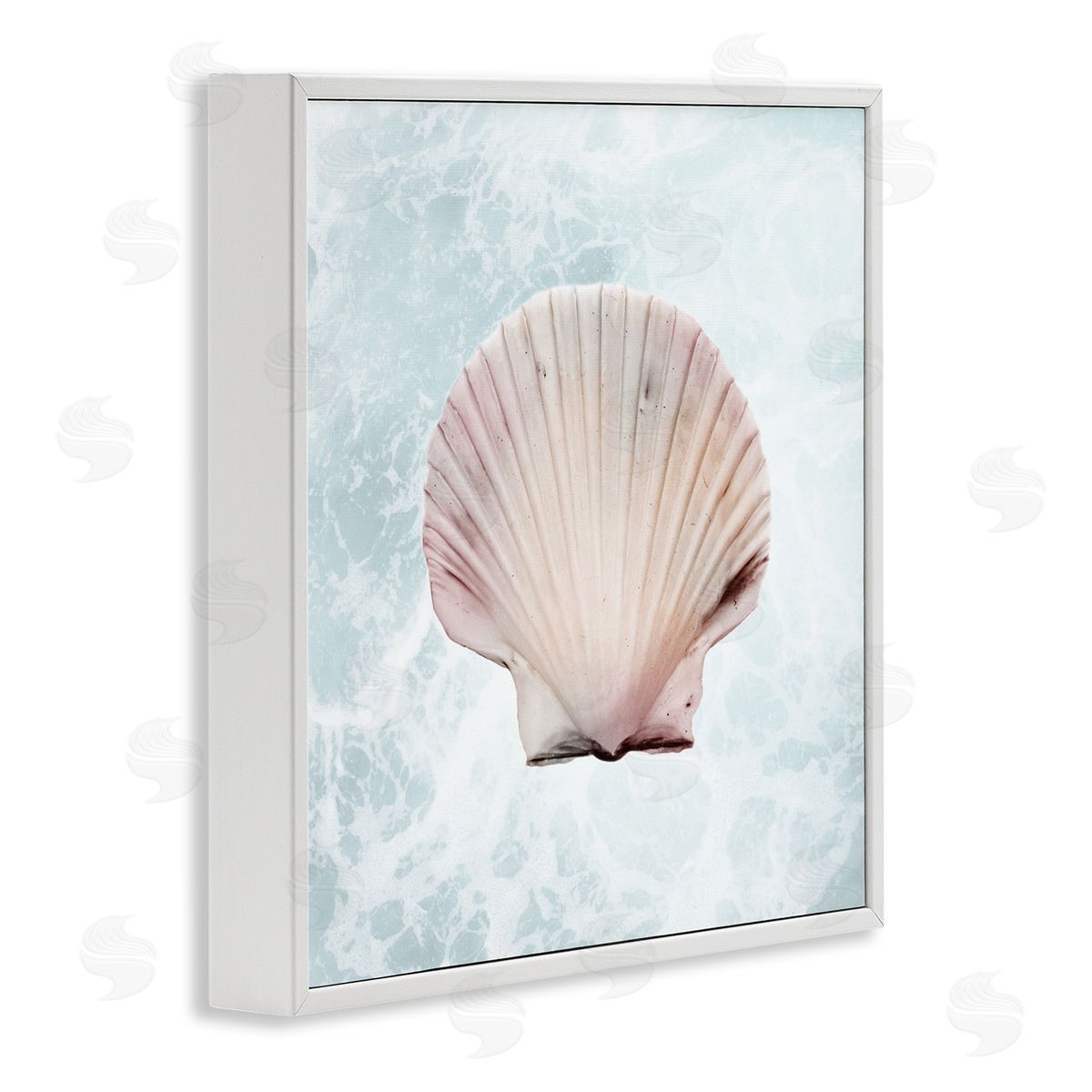 Marcus Prime Clam Shell Sea Water White Framed Glicee Wall Art Print