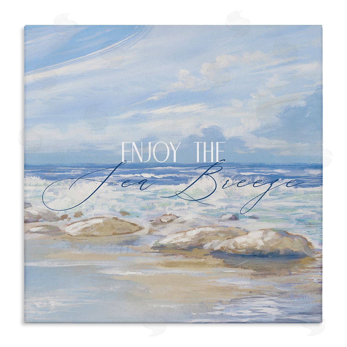 Dan Meneely Enjoy The Sea Breeze Scenery Stretched Canvas Wall Art Print