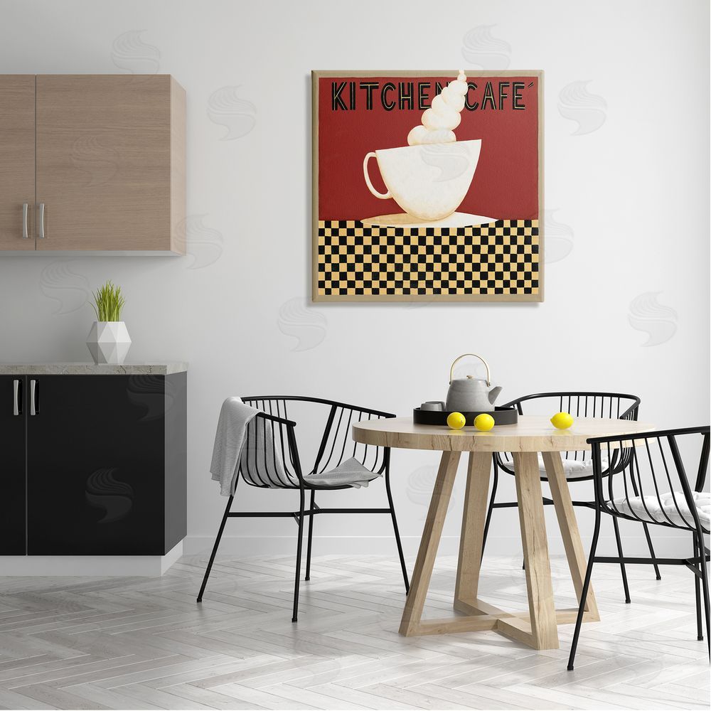 Dan DiPaolo Kitchen Cafe Vintage Patterned Canvas Wall Art in Room