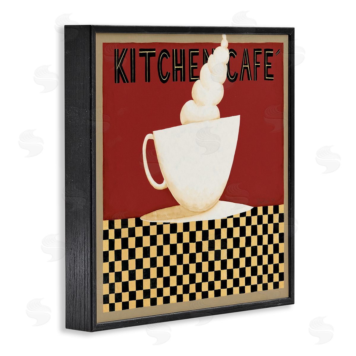 Dan DiPaolo Kitchen Cafe Vintage Patterned Black Framed Glicee Wall Art Print