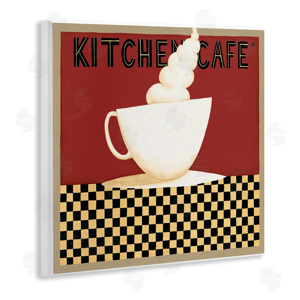 Dan DiPaolo Kitchen Cafe Vintage Patterned Wooden Wall Plaque Art Print