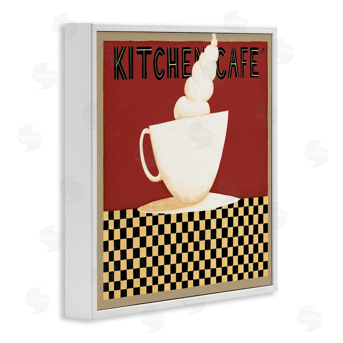 Dan DiPaolo Kitchen Cafe Vintage Patterned White Framed Glicee Wall Art Print