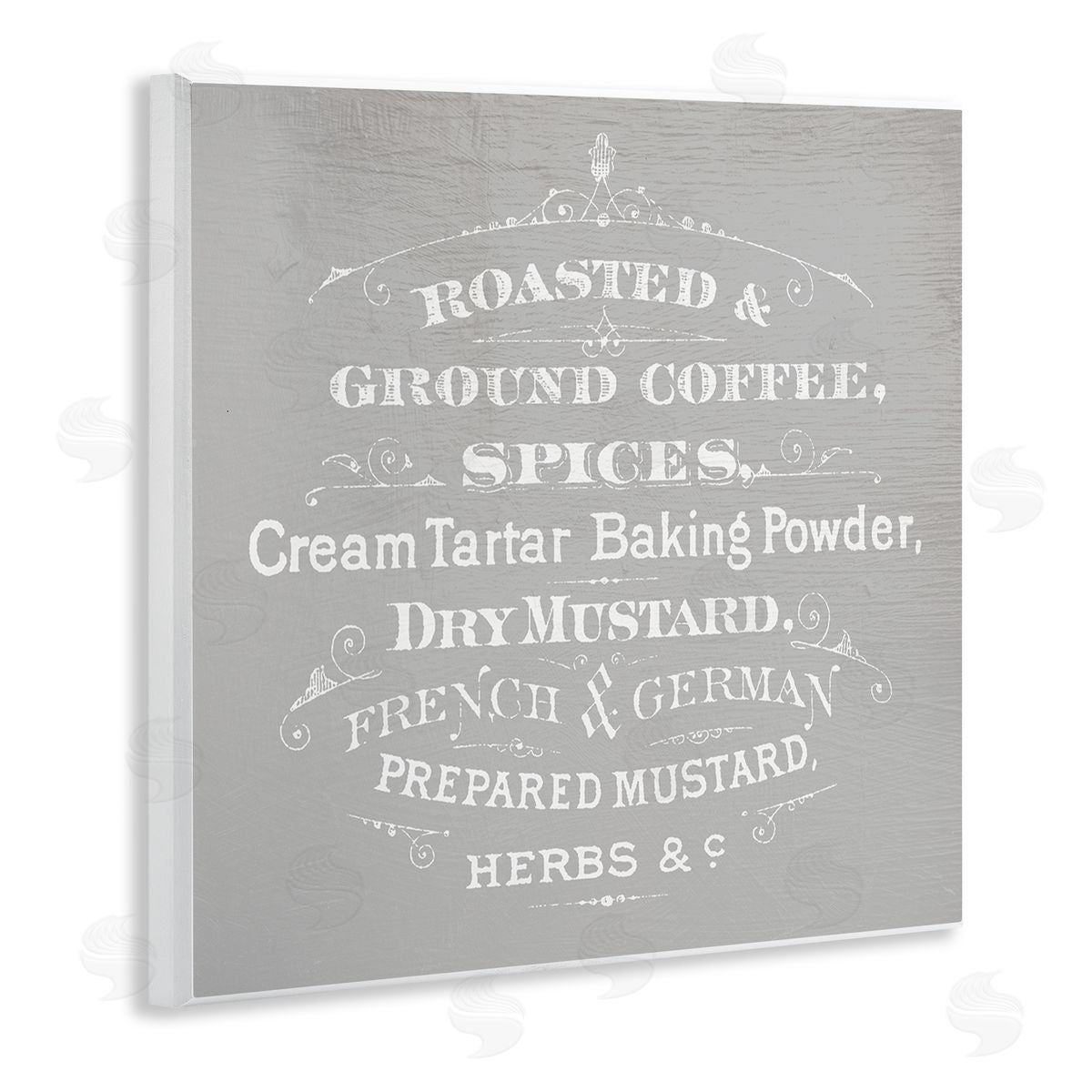 Stupell Studio Vintage Kitchen Spices List Wooden Wall Plaque Art Print
